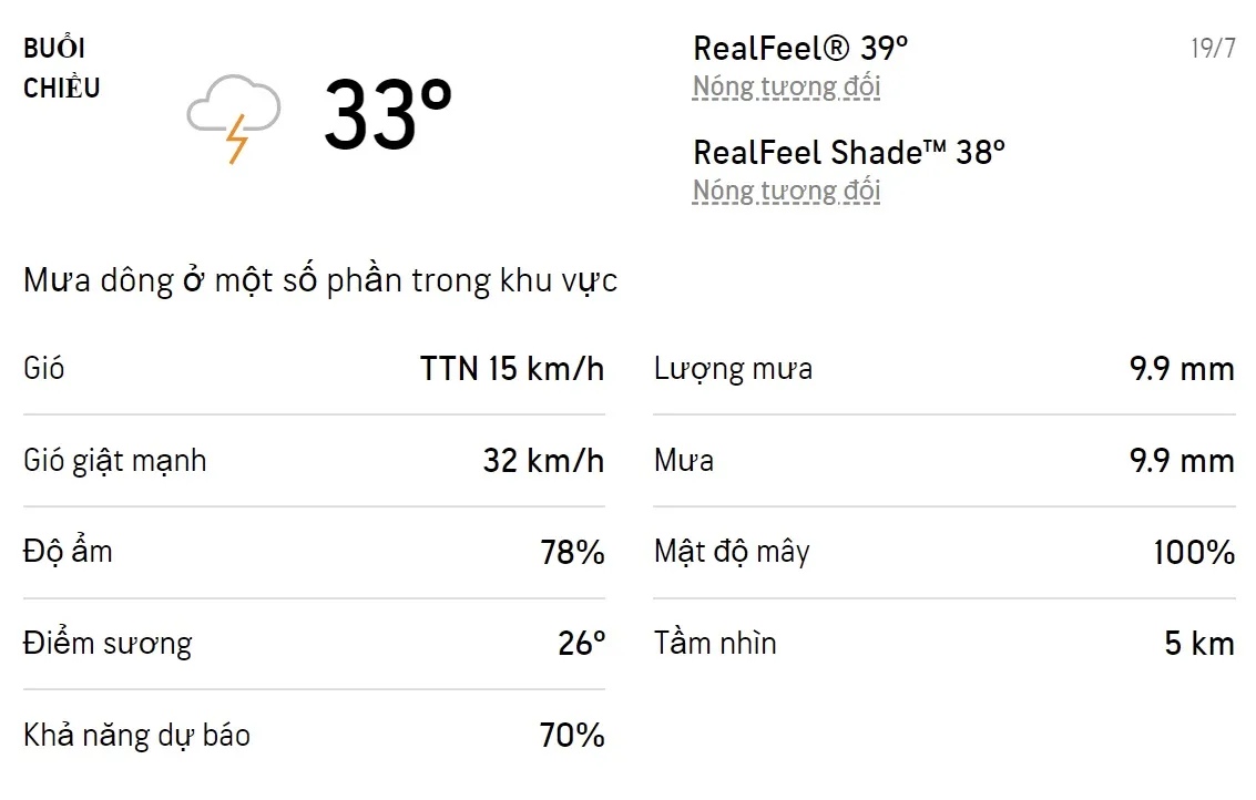 Dự báo thời tiết TPHCM hôm nay 19/7 và ngày mai 20/7/2022: Sáng chiều có mưa dông rải rác 2