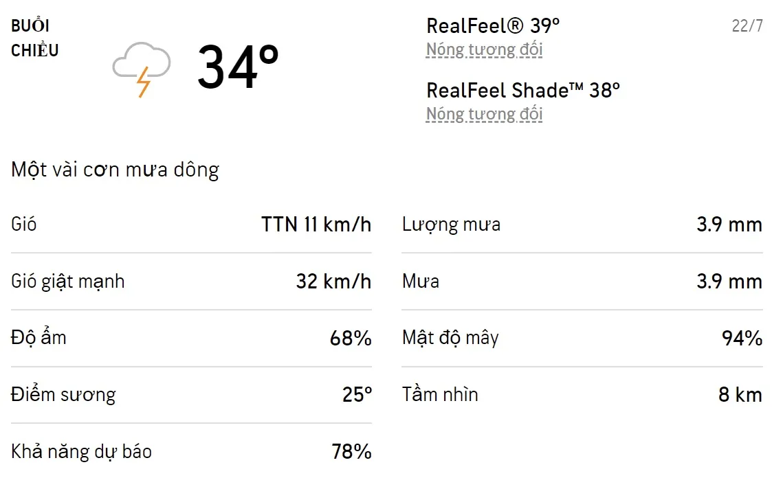 Dự báo thời tiết TPHCM hôm nay 21/7 và ngày mai 22/7/2022: Sáng chiều có mưa dông 5