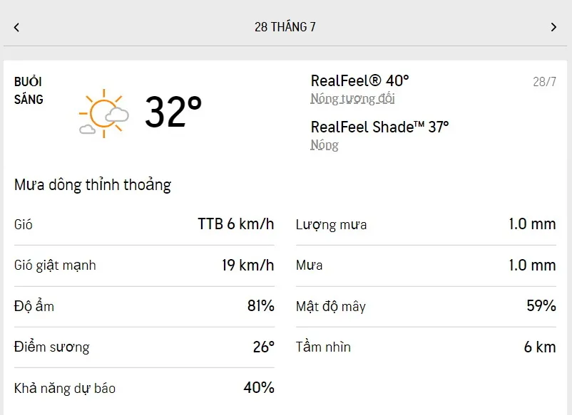 Dự báo thời tiết TPHCM hôm nay 27/7 và ngày mai 28/7/2022: có nắng, giữa trưa có thể có mưa dông 4