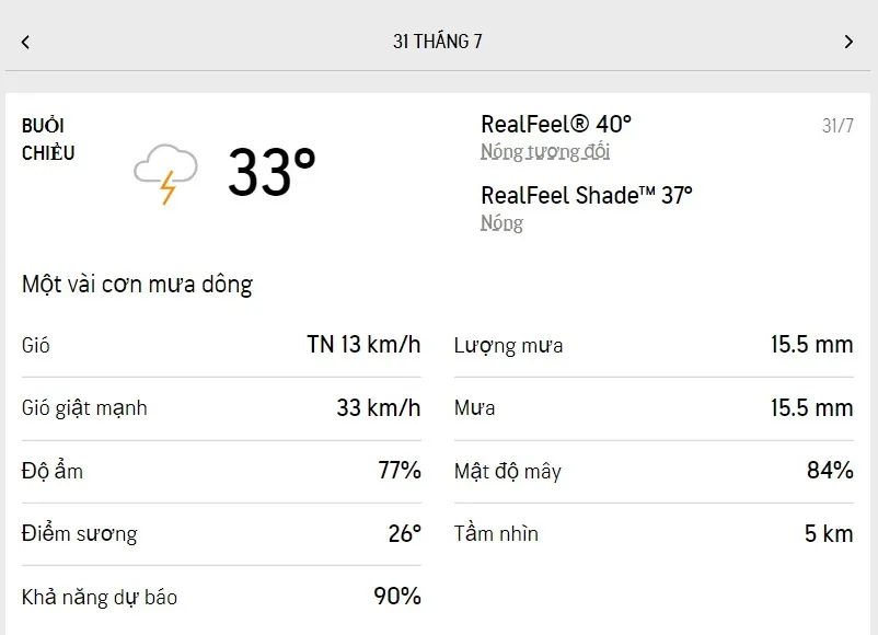 Dự báo thời tiết TPHCM hôm nay 30/7 và ngày mai 31/7/2022: nắng nhẹ, buổi chiều nhiều mưa 5