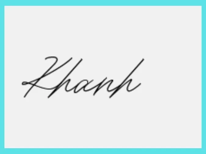 Tổng hợp tên Khanh hay và chữ ký tên Khanh đẹp 7