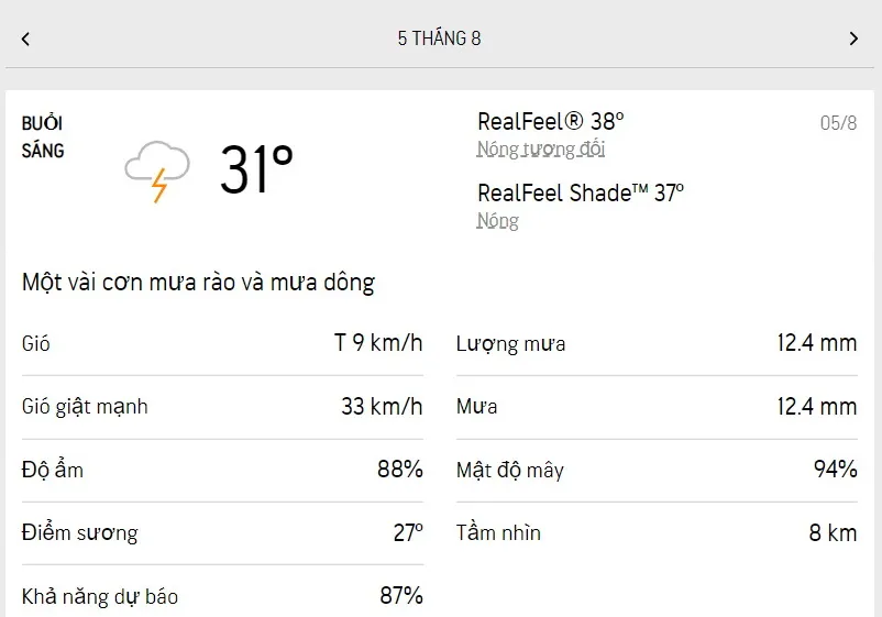 Dự báo thời tiết TPHCM hôm nay 4/8 và ngày mai 5/8/2022: sáng nắng nhẹ, chiều mưa dông rải rác 4
