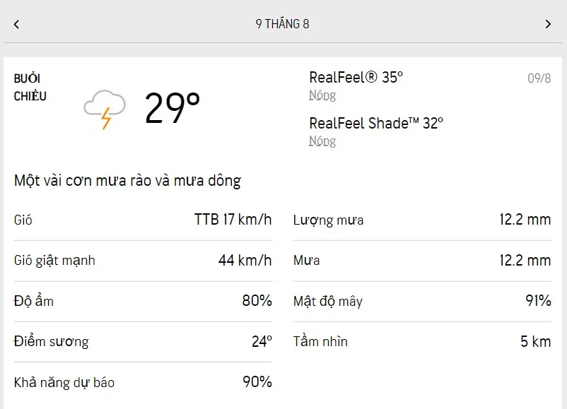 Dự báo thời tiết TPHCM hôm nay 8/8 và ngày mai 9/8/2022: trời mát, thỉnh thoảng có mưa dông rải rác 5