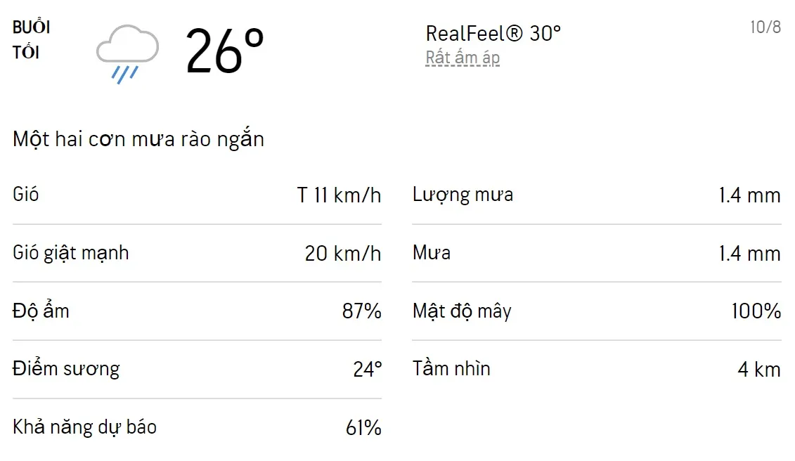 Dự báo thời tiết TPHCM hôm nay 9/8 và ngày mai 10/8/2022: Sáng chiều có mưa dông rải rác 6
