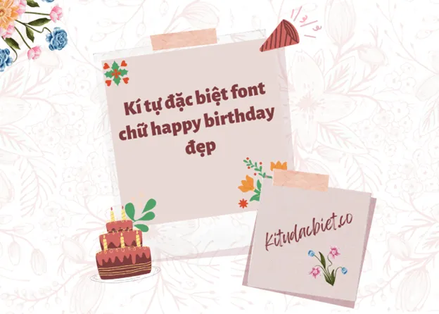  font chữ happy birthday 
