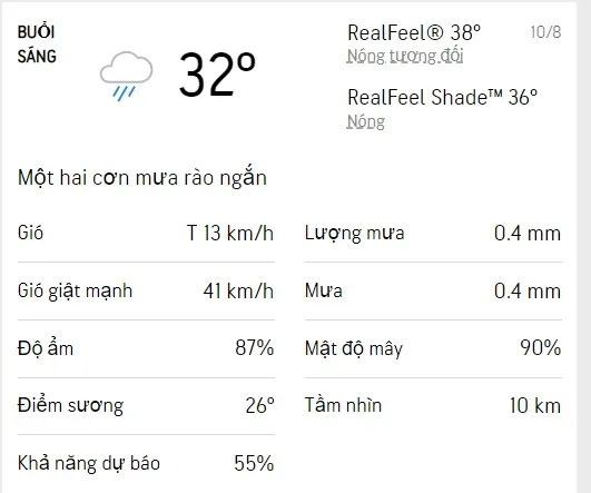 Dự báo thời tiết TPHCM hôm nay 10/8 và ngày mai: Cả ngày có mưa rào rải rác 1