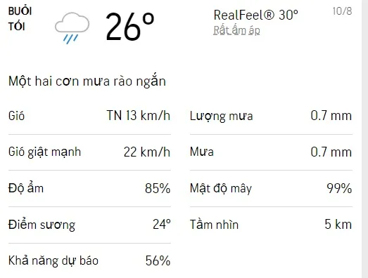 Dự báo thời tiết TPHCM hôm nay 10/8 và ngày mai: Cả ngày có mưa rào rải rác 3