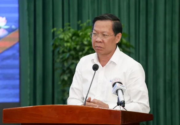 Chủ tịch UBND TP.HCM Phan Văn Mãi phát biểu chỉ đạo 