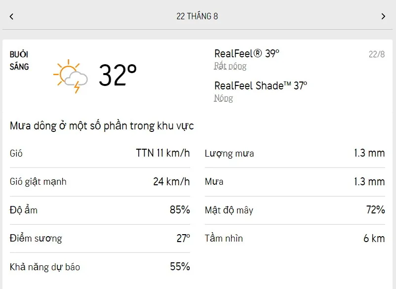 Dự báo thời tiết TPHCM hôm nay 22/8 và ngày mai 23/8/2022: có nắng, mưa dông rải rác vài nơi 1