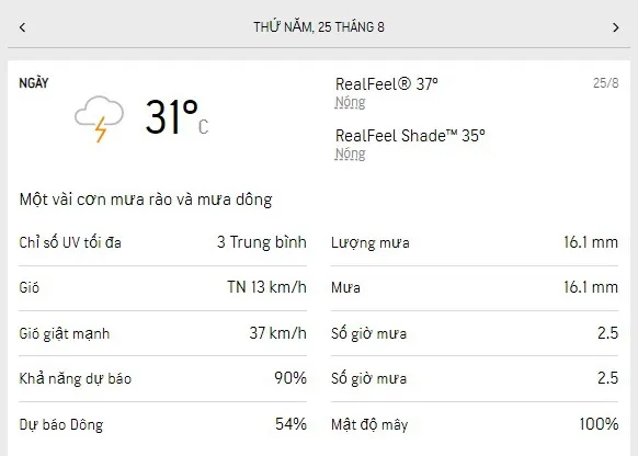 Dự báo thời tiết TPHCM 3 ngày tới (23-25/7/2022): trời nắng, chiều tối có mưa dông 5
