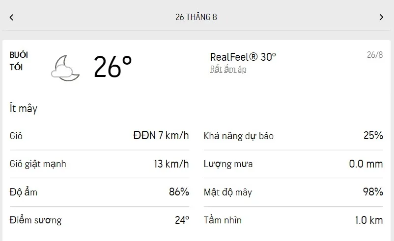 Dự báo thời tiết TPHCM hôm nay 26/8 và ngày mai 27/8/2022: dịu nắng, buổi chiều có mưa dông 3