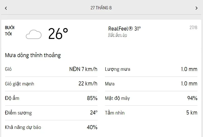Dự báo thời tiết TPHCM hôm nay 26/8 và ngày mai 27/8/2022: dịu nắng, buổi chiều có mưa dông 6