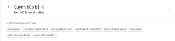Quỳnh Búp Bê và Shark Bình dẫn đầu lượt tìm kiếm trên Google chiều 26/8 1