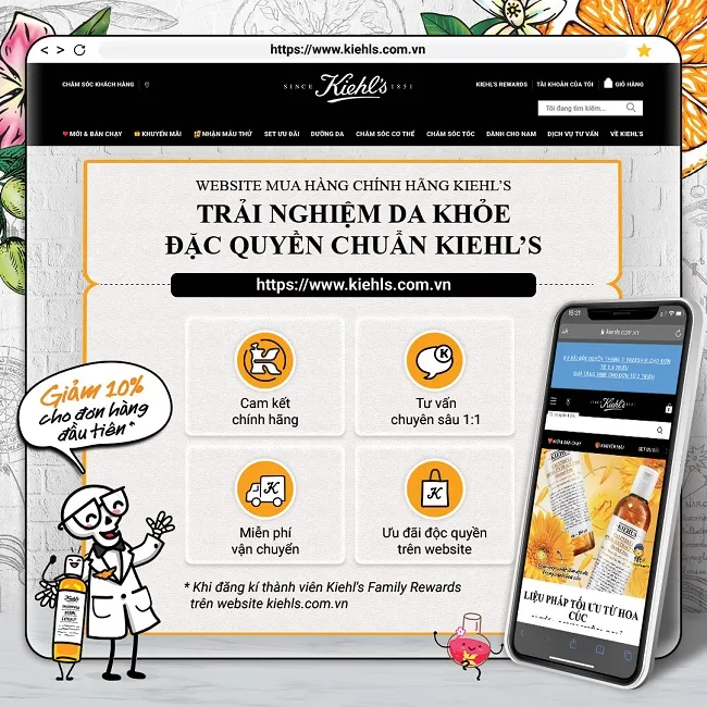 Kiehl’s Ra Mắt Cửa Hàng Trực Tuyến Đầu Tiên Tại Việt Nam: Trải Nghiệm Da Khoẻ, Trọn Đặc Quyền Chuẩn Kiehl's 1