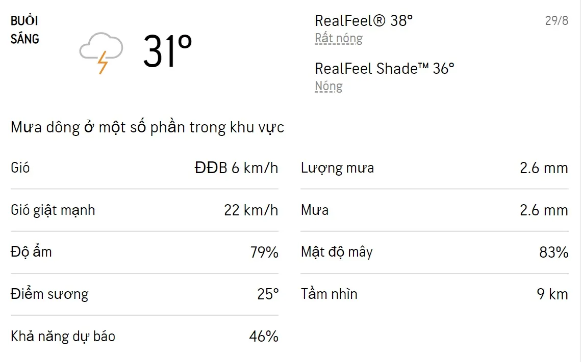 Dự báo thời tiết TPHCM hôm nay 29/8 và ngày mai 30/8/2022: Cả ngày có mưa dông rải rác 1