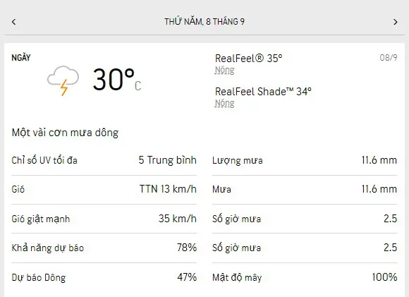 Dự báo thời tiết TPHCM 3 ngày tới (6-8/9/2022): trời mát, có mưa dông rải rác 5