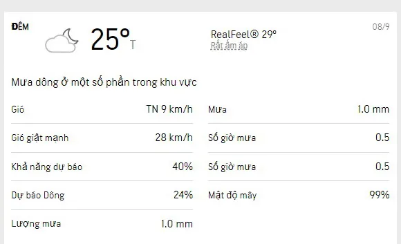 Dự báo thời tiết TPHCM 3 ngày tới (6-8/9/2022): trời mát, có mưa dông rải rác 6