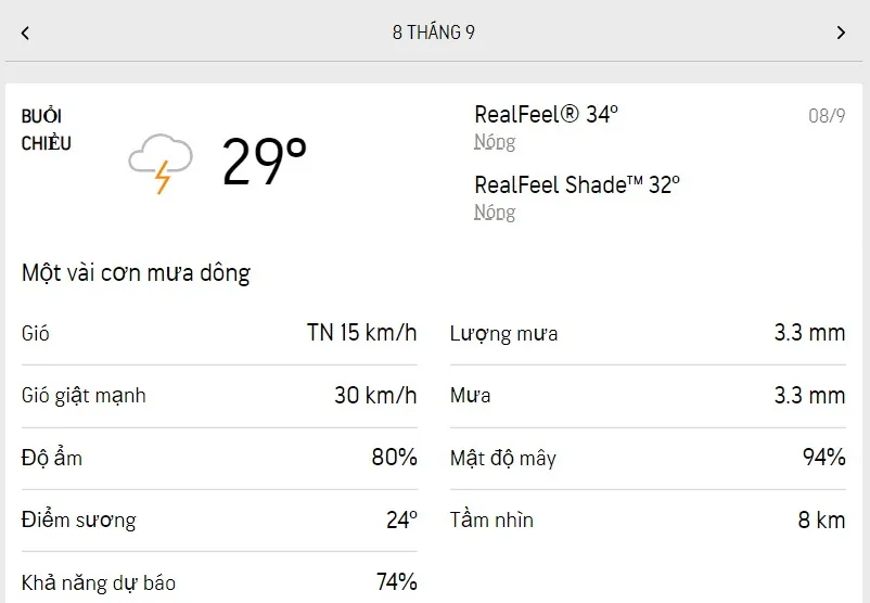 Dự báo thời tiết TPHCM hôm nay 7/9 và ngày mai 8/9/2022: cả ngày dịu mát, mật độ mưa giảm hẳn 5