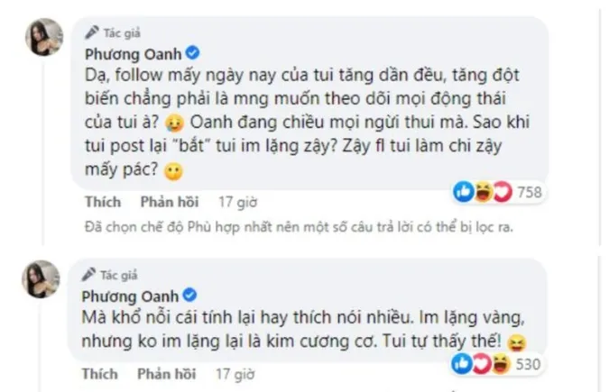 Diễn viên Phương Oanh lên tiếng đáp trả cộng đồng mạng ‘cực gắt’ khi bị chỉ trích 3