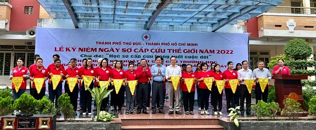 Hội Chữ thập đỏ thành phố Thủ Đức tổ chức Lễ kỷ niệm ngày sơ cấp cứu thế giới năm 2022 1