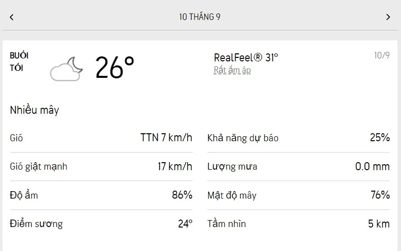 Dự báo thời tiết TPHCM hôm nay 9/9 và ngày mai 10/9/2022: có nắng, chiều có mưa rào to 6