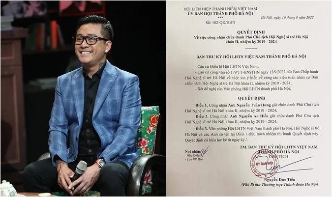Ca sĩ Tuấn Hưng nhận chức Phó chủ tịch Hội Nghệ sĩ trẻ Hà Nội sau ồn ào phạt tiền 2