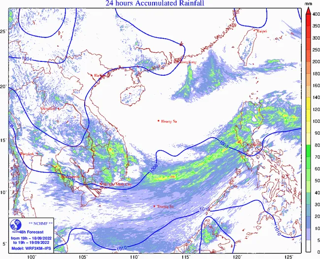 Dự báo thời tiết hôm nay 19/9/2022: Tây Nguyên và miền Đông Nam Bộ cục bộ có mưa to 1