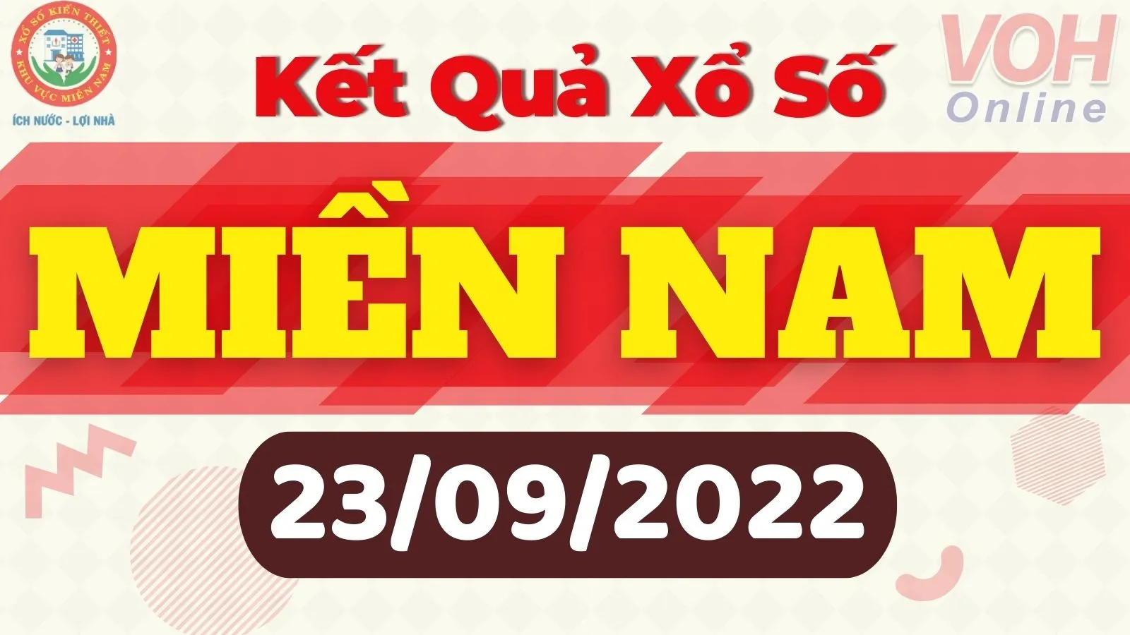 Xổ số miền Nam XSMN 23/9/2022