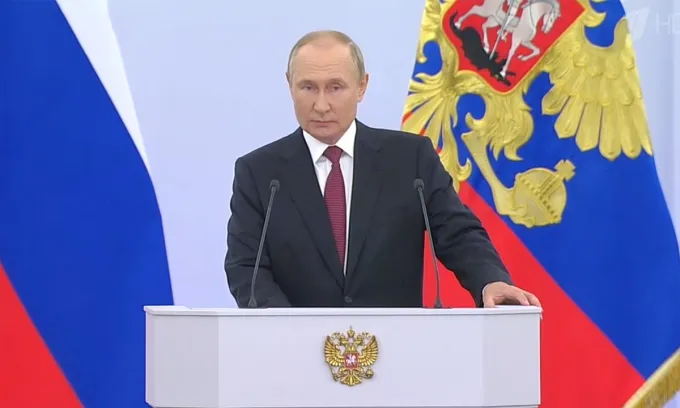 Tổng thống Nga Vladimir Putin tuyên bố: sáp nhập 4 vùng Ukraine