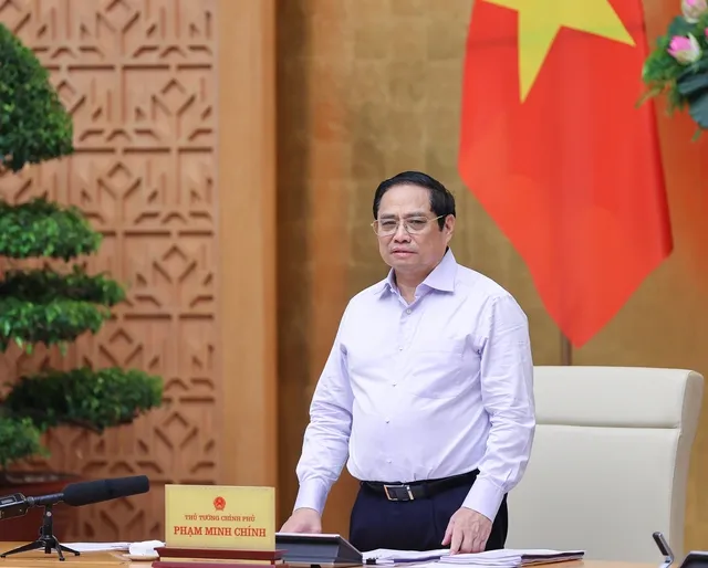 Thủ tướng Phạm Minh Chính phát biểu khai mạc Hội nghị trực tuyến Chính phủ với địa phương và Phiên họp Chính phủ thường kỳ tháng 9 năm 2022 - Ảnh: VGP