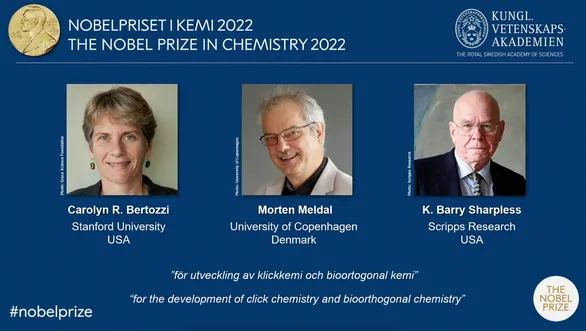 Giải Nobel Hóa học 2022 vinh danh các nhà khoa học Mỹ và Đan Mạch