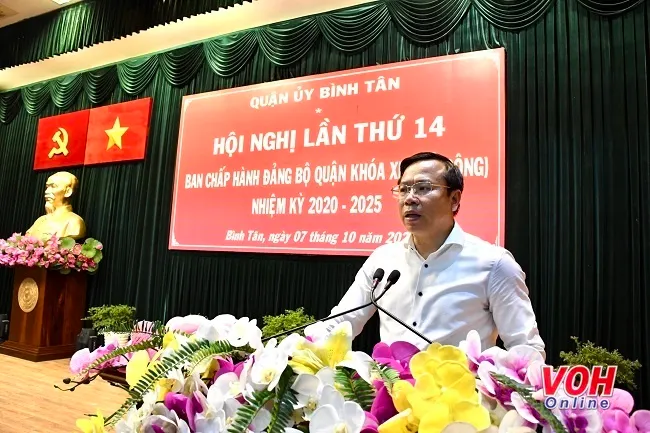 Hội nghị lần thứ 14 Ban Chấp hành Đảng bộ Quận Bình Tân khoá XII (mở rộng) nhiệm kỳ 2020 - 2025 1