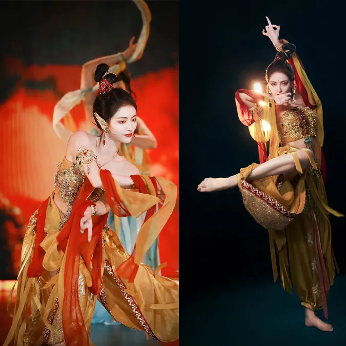 Các mỹ nữ Hoa ngữ trong phong cách Đôn Hoàng: Bạch Lộc, Trương Dư Hi, Trần Đô Linh... 17