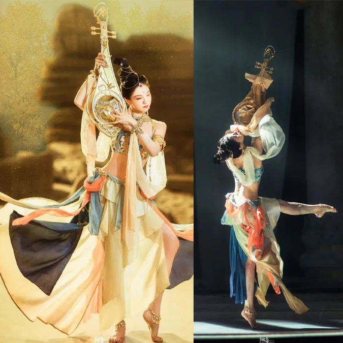 Các mỹ nữ Hoa ngữ trong phong cách Đôn Hoàng: Bạch Lộc, Trương Dư Hi, Trần Đô Linh... 24