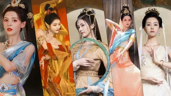 Các mỹ nữ Hoa ngữ trong phong cách Đôn Hoàng: Bạch Lộc, Trương Dư Hi, Trần Đô Linh... 1