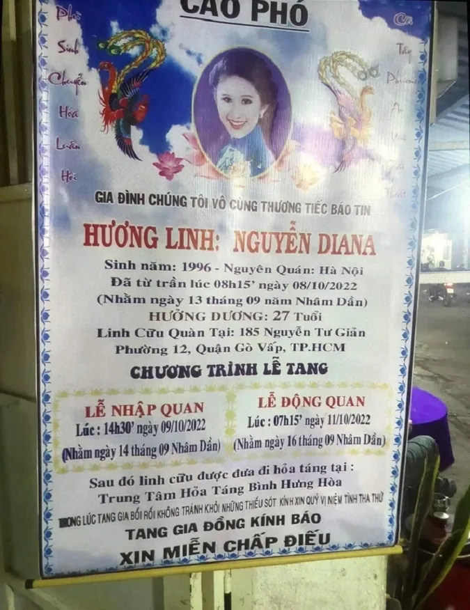 Tang lễ lặng lẽ của thí sinh Hoa hậu Hoàn vũ Việt Nam Nguyễn Diana ở tuổi 26 2