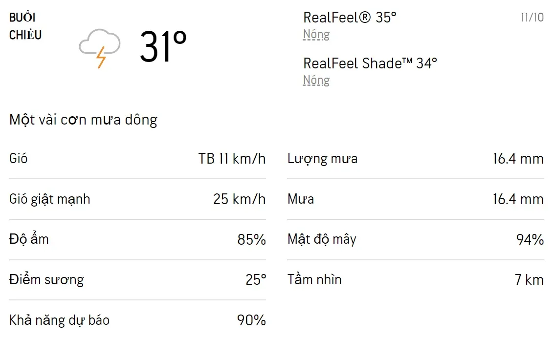 Dự báo thời tiết TPHCM hôm nay 11/10 và ngày mai 12/10/2022: Cả ngày có mưa dông rải rác 2