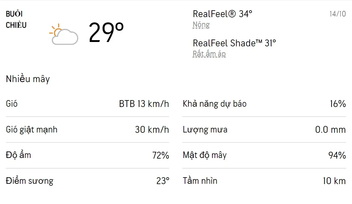 Dự báo thời tiết TPHCM hôm nay 13/10 và ngày mai 14/10/2022: Sáng có mưa rào 5