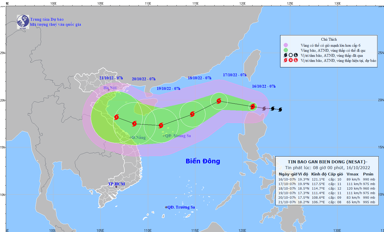 Bão Nesat sẽ tăng cấp khi vào Biển Đông