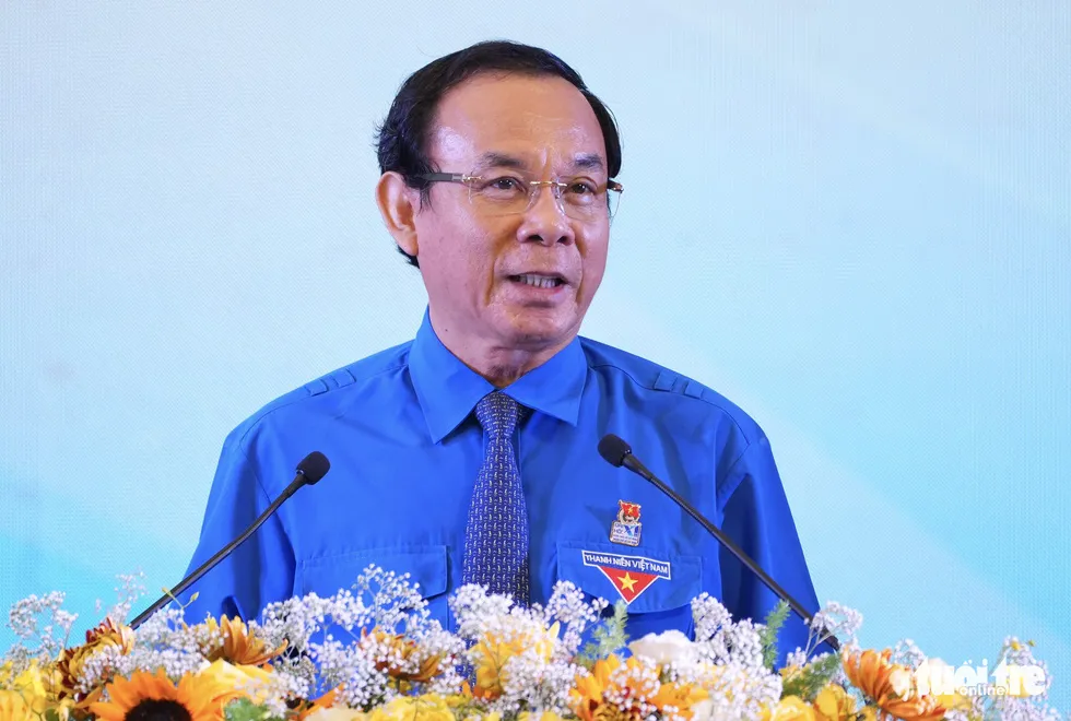 Bí thư Thành ủy Nguyễn Văn Nên phát biểu tại đại hội