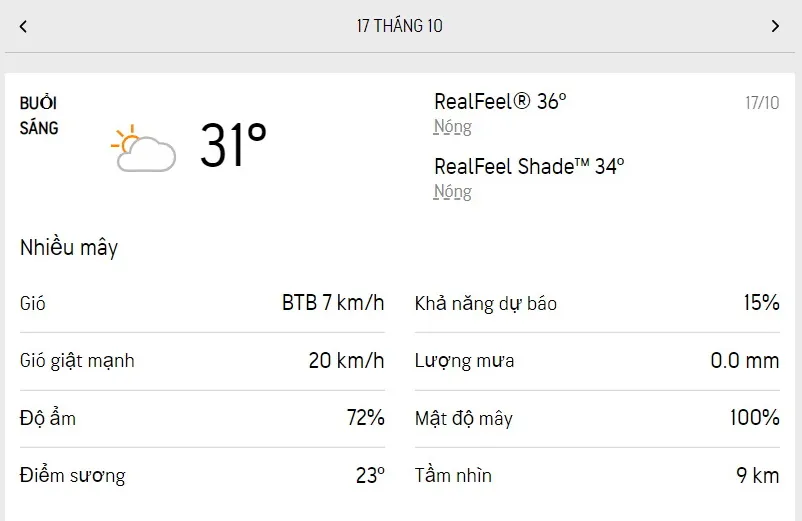Dự báo thời tiết TPHCM hôm nay 17/10 và ngày mai 18/10/2022: dịu nắng, buổi chiều có mưa rào 1