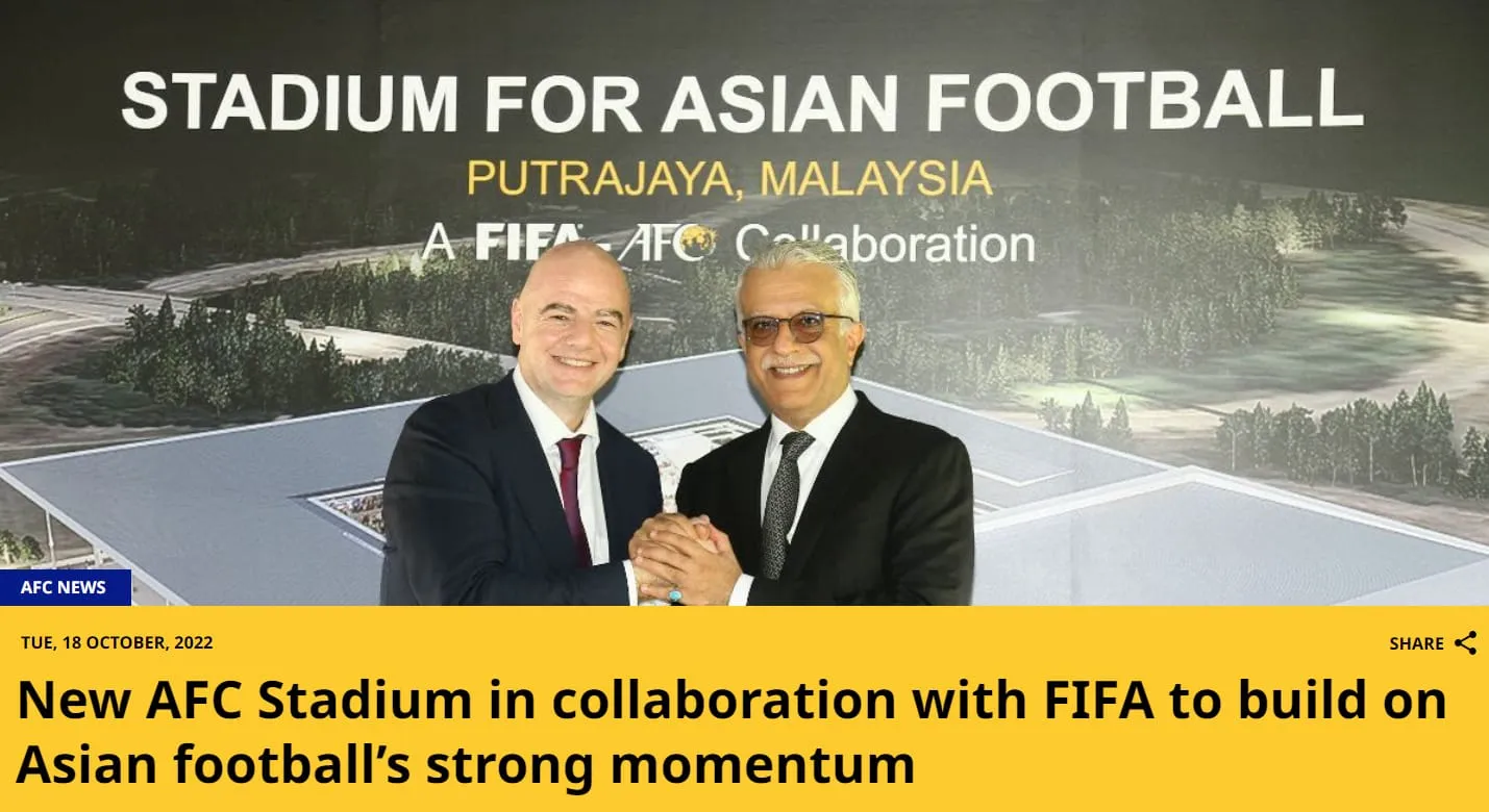 FIFA và AFC xây dựng SVĐ tại Malaysia - Hàn Quốc trách AFC ưu ái Qatar