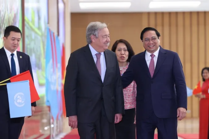 Thủ tướng Phạm Minh Chính gặp Tổng Thư ký Liên Hợp Quốc António Guterres 2