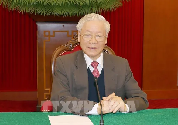 Tổng bí thư Nguyễn Phú Trọng gửi điện mừng Tổng bí thư Tập Cận Bình 1