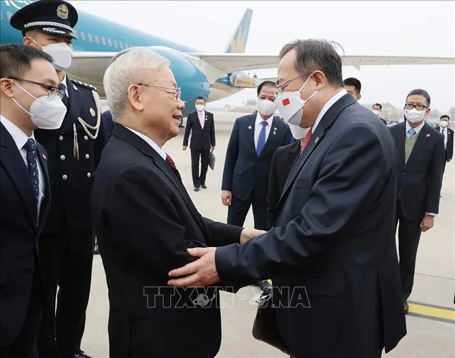 Tổng Bí thư Nguyễn Phú Trọng đến Bắc Kinh, bắt đầu thăm chính thức Trung Quốc 1