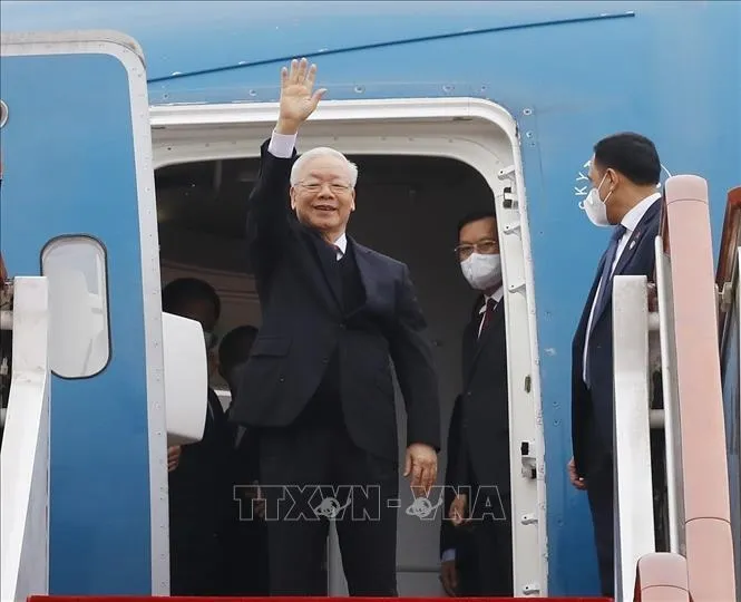 Tổng Bí thư Nguyễn Phú Trọng đến Bắc Kinh, bắt đầu thăm chính thức Trung Quốc 1