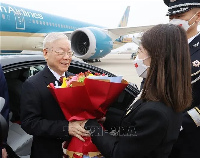 Tổng Bí thư Nguyễn Phú Trọng đến Bắc Kinh, bắt đầu thăm chính thức Trung Quốc 3