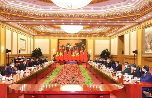 Tổng Bí thư Nguyễn Phú Trọng hội đàm với Tổng Bí thư, Chủ tịch nước CHND Trung Hoa Tập Cận Bình 1