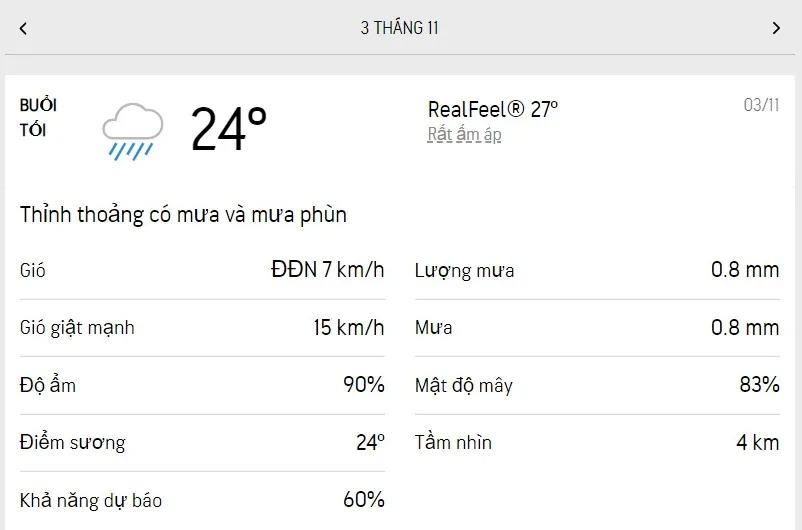 Dự báo thời tiết TPHCM hôm nay 3/11 và ngày mai 4/11/2022: sáng có nắng, buổi chiều nhiều mưa 3