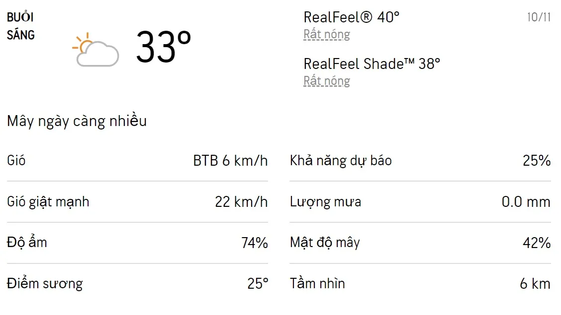 Dự báo thời tiết TPHCM hôm nay 10/11 và ngày mai 11/11/2022: Chiều có mưa rào 1